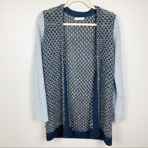 Hinge Wool Blend Cardigan Angora Sleeves